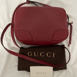 Gucci red Guccissima Bree crossbody bag